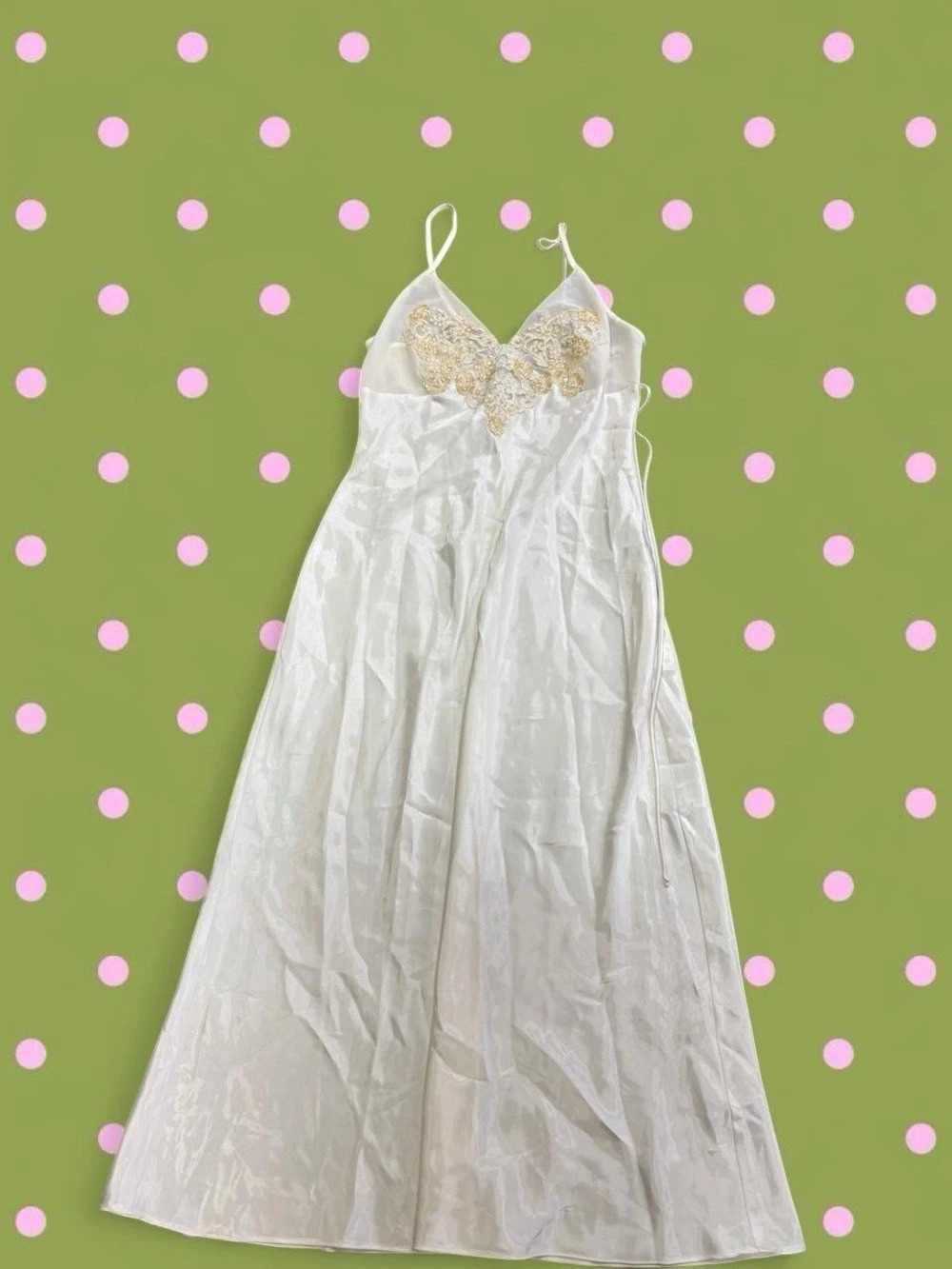 Linea Donatella Maxi Dress in White Size Medium Like New